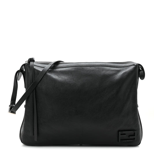 Vitello Large Simply Fendi Shoulder Bag Black