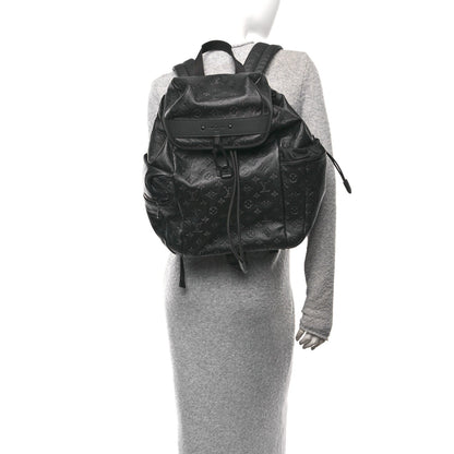 Calfskin Monogram Shadow Discovery Backpack Black