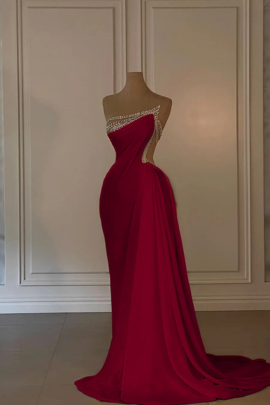 Fabulous Daffodil Asymmetric Sleeveless Ruched Patchwork Evening Dress