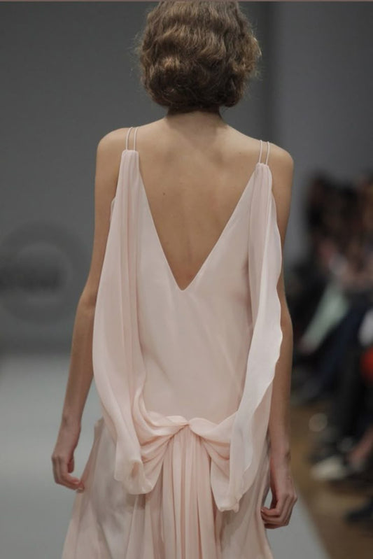 Simple Light Pink A Line Spaghetti Strap Chiffon Long Prom Dress Graduation Prom Dress SH2646