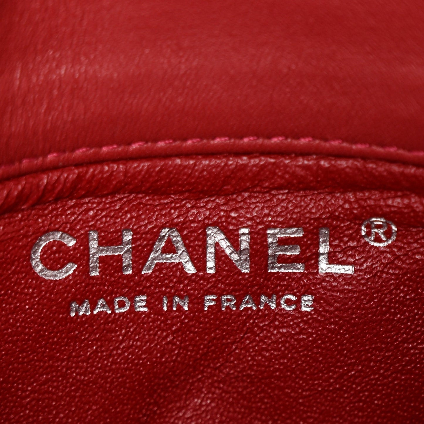 Patent Quilted Mini Flap Clutch With Chain  Red