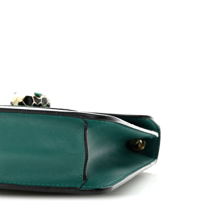 Calfskin Small Serpenti Forever Snake Strap Crossbody Bag Emerald Green