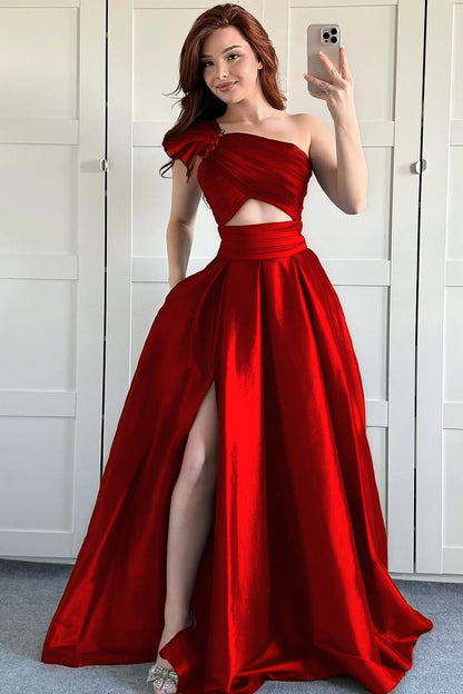 Sleeveless Asymmetric A-Line Beads Prom Dress