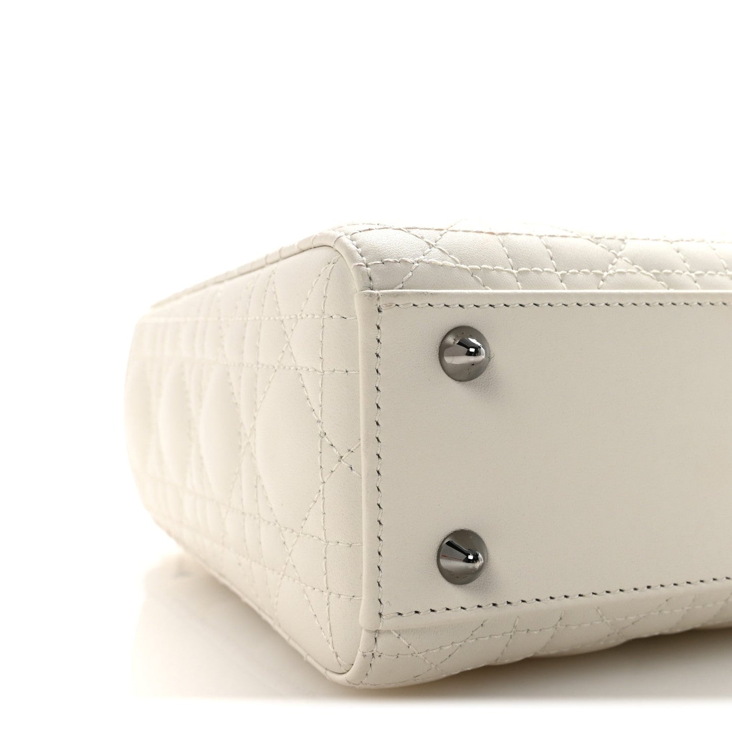 Lambskin Cannage Small My ABCDior Lady Dior White
