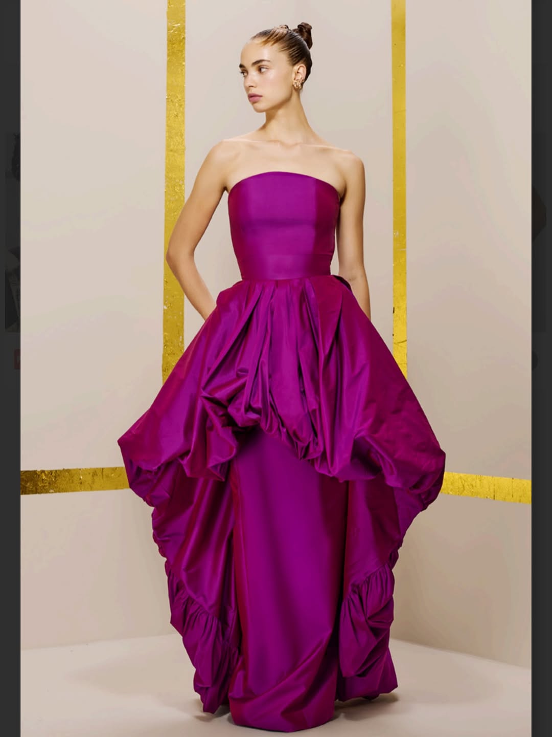 Sleeveless Strapless Square A Line Long Prom Dress With Pleated