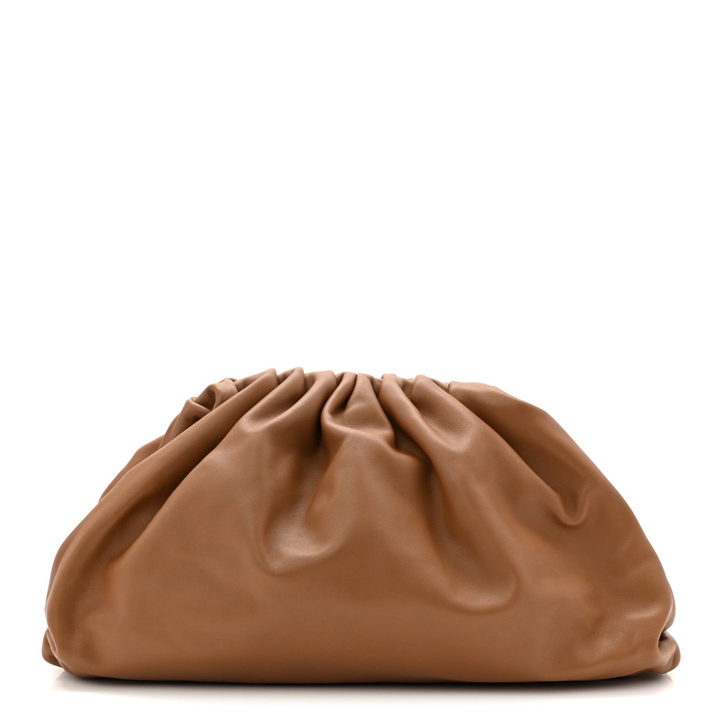 Smooth Butter Calf The Pouch Oversized Clutch Cammello