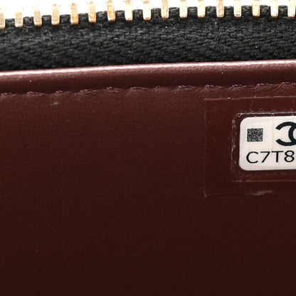 Caviar Quilted Small Vanity Case With Chain Black