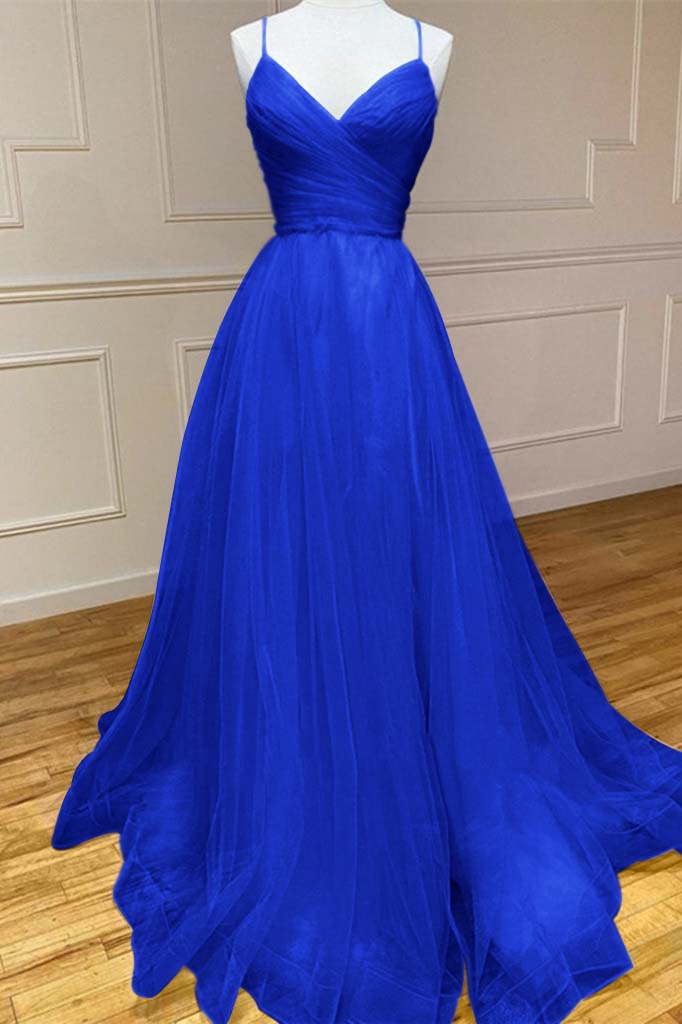 Amazing Yellow Spaghetti-Straps Prom Dress String Back
