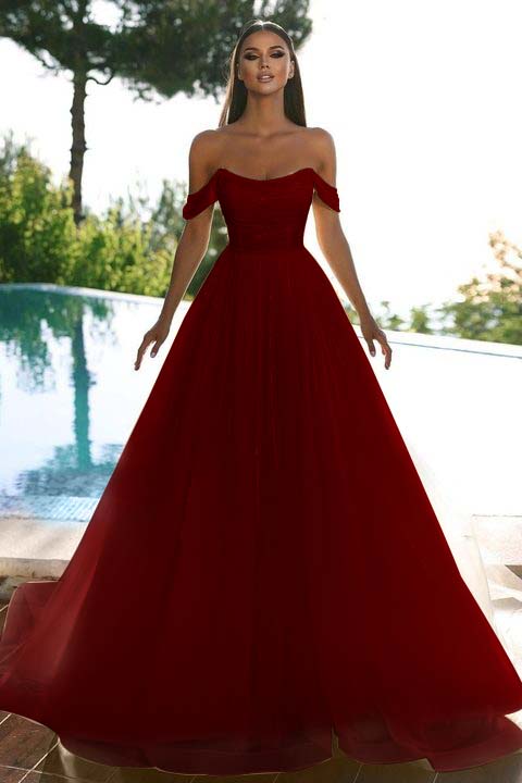 Sleeveless Strapless Off-Shoulders A-Line Sequins Prom Dress