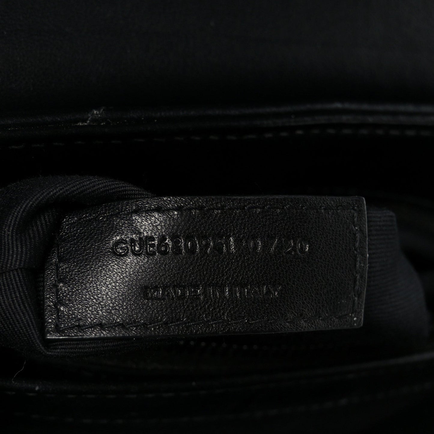 Calfskin Y Quilted Monogram Monochrome Toy Loulou Crossbody Bag Black