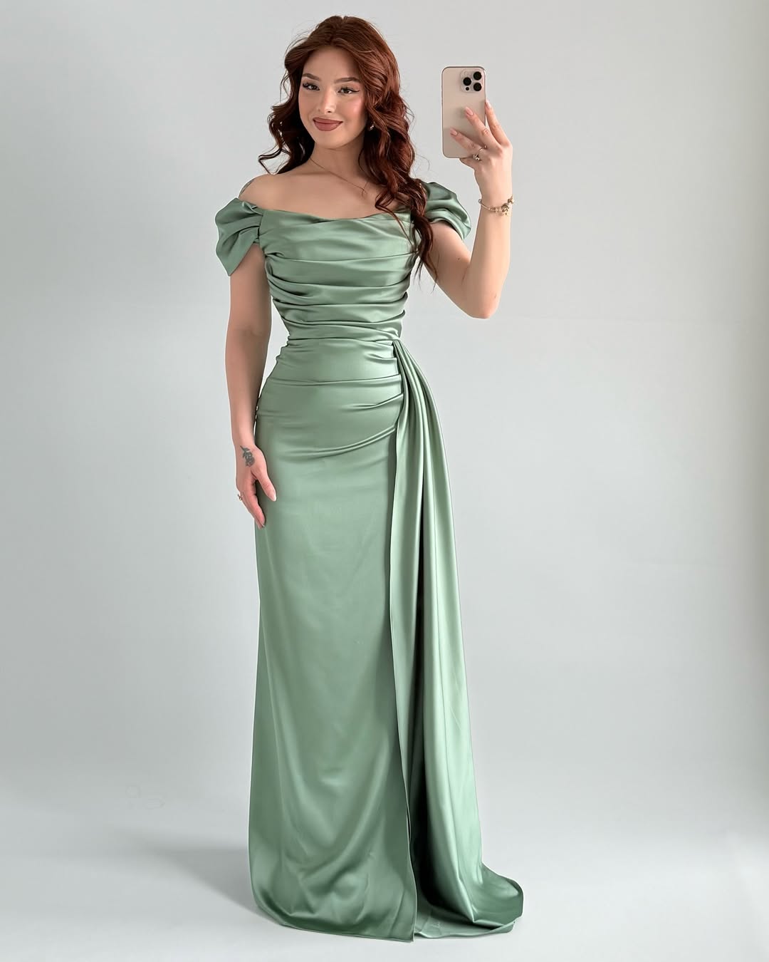 Sleeveless Strapless Off-Shoulders Pleated Prom Dress With Split