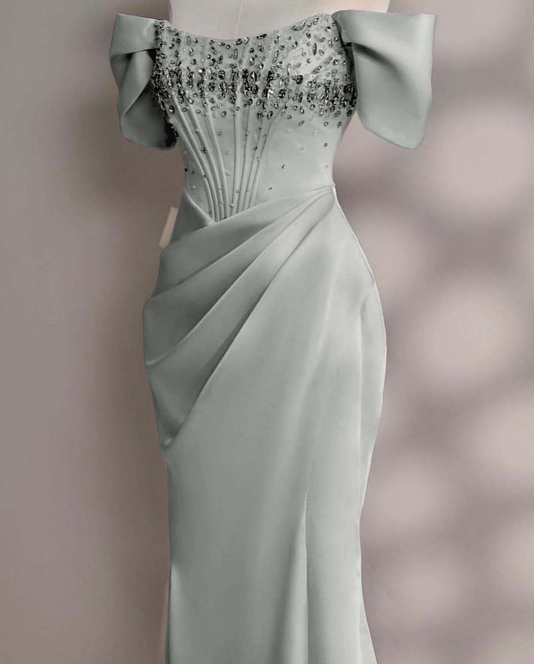Blushing Pink A-Line Off-the-Shoulder Beads Prom Dress with Pleated