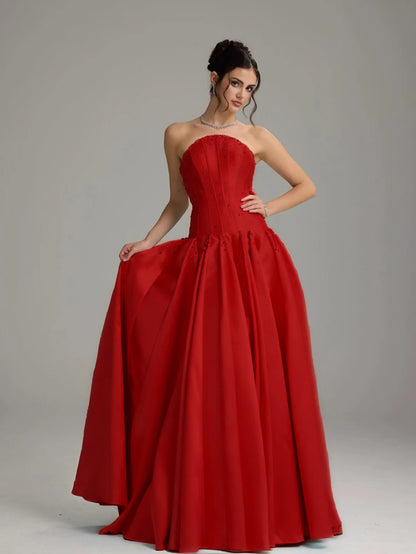 Graceful Sky Blue Straight Across Sleeveless Beaded Pleated Evening Dress