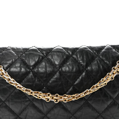 Aged Calfskin Quilted 2.55 Reissue 226 Flap Black