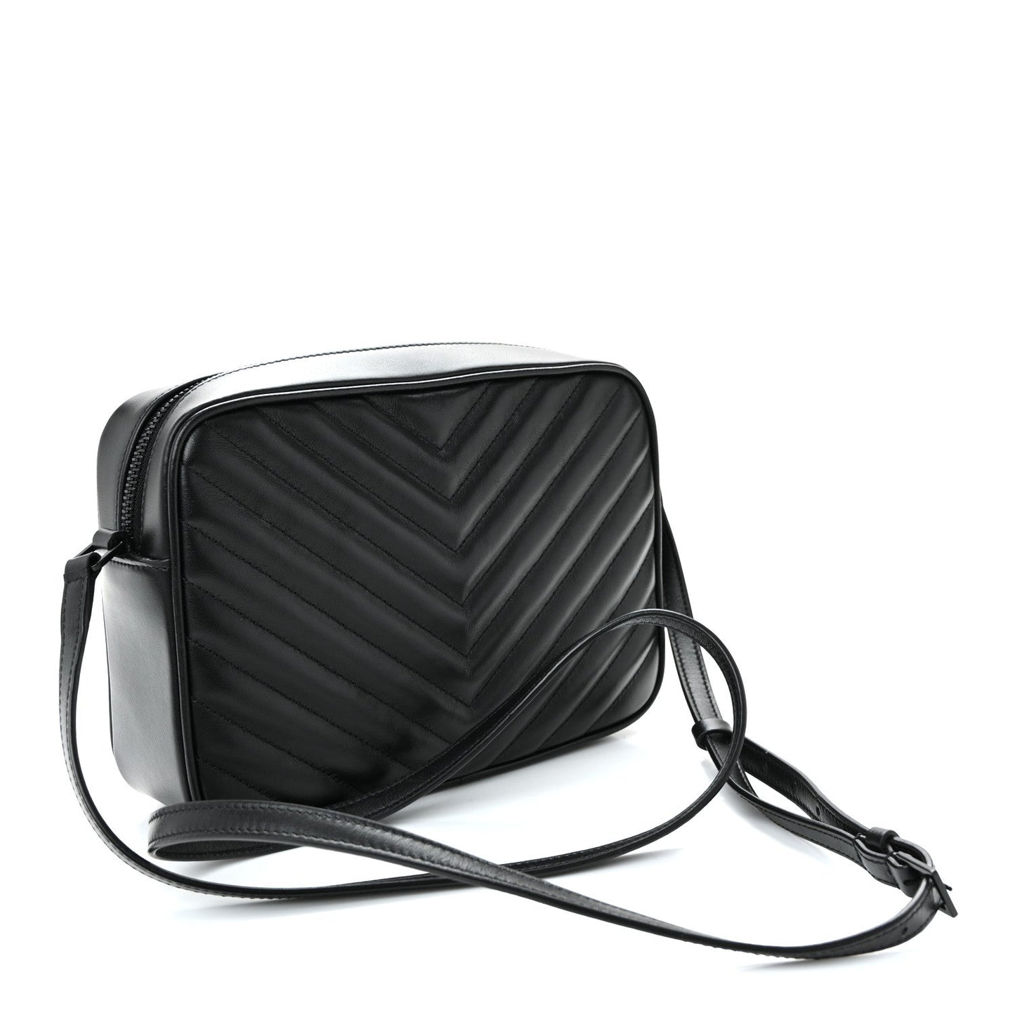 Calfskin Matelasse Monogram Monochrome Lou Camera Bag Black