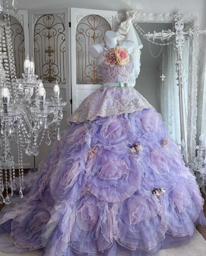 Ball Gown Lilac Sweet 16 Birthday Dress Prom Party Dress Evening Dress fg8649