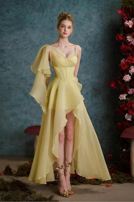 Sleeveless One Straps Sweetheart Long Slit Prom Dress With Slit