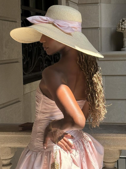 Cute A Line Sweetheart Neck Pink Pleated Satin Short Homecoming Dress SH3277