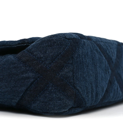Denim Quilted Medium Chanel 19 Flap Blue