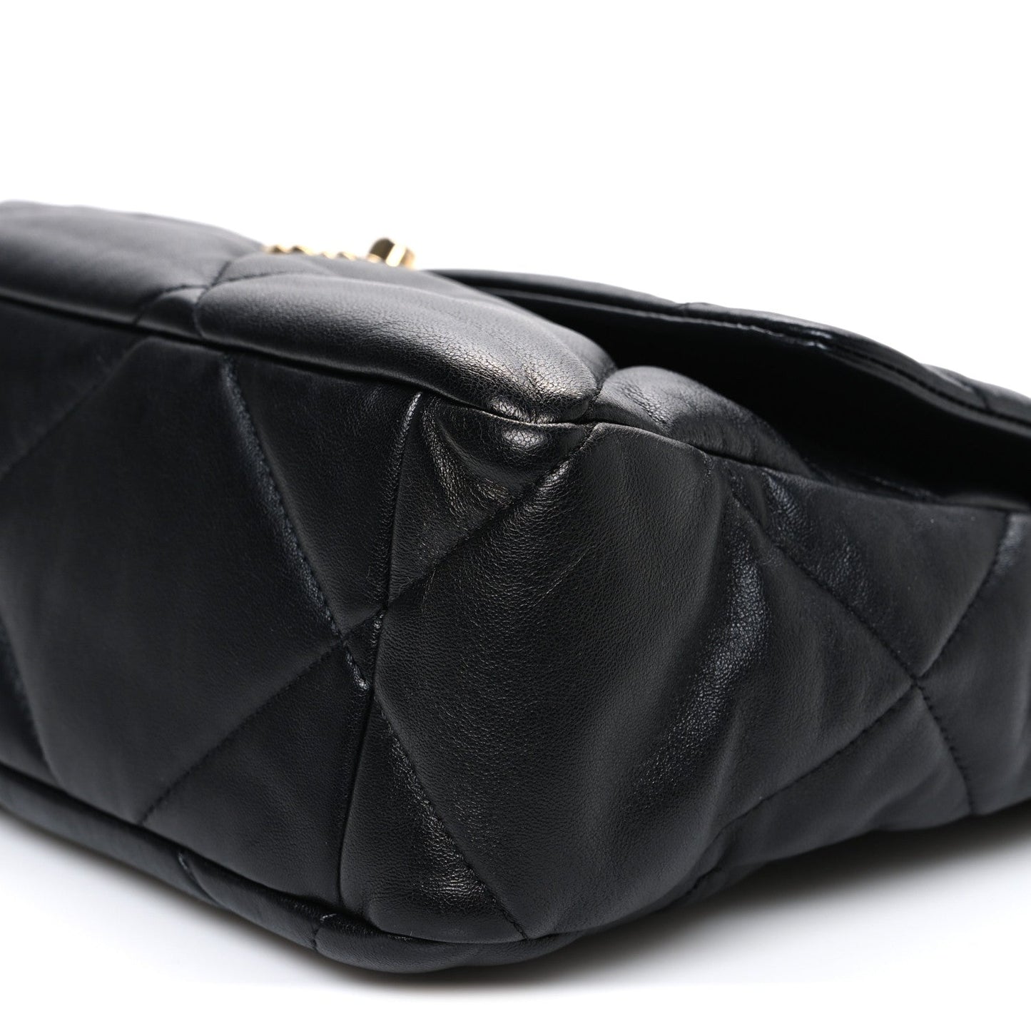 Lambskin Quilted Large Chanel 19 Flap Black