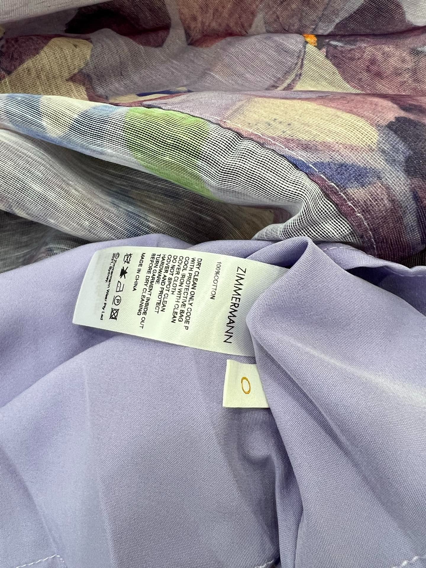 ZIMMERMANN SHORT HERRINGBONE DRESS IN PLUM PURPLE 269377