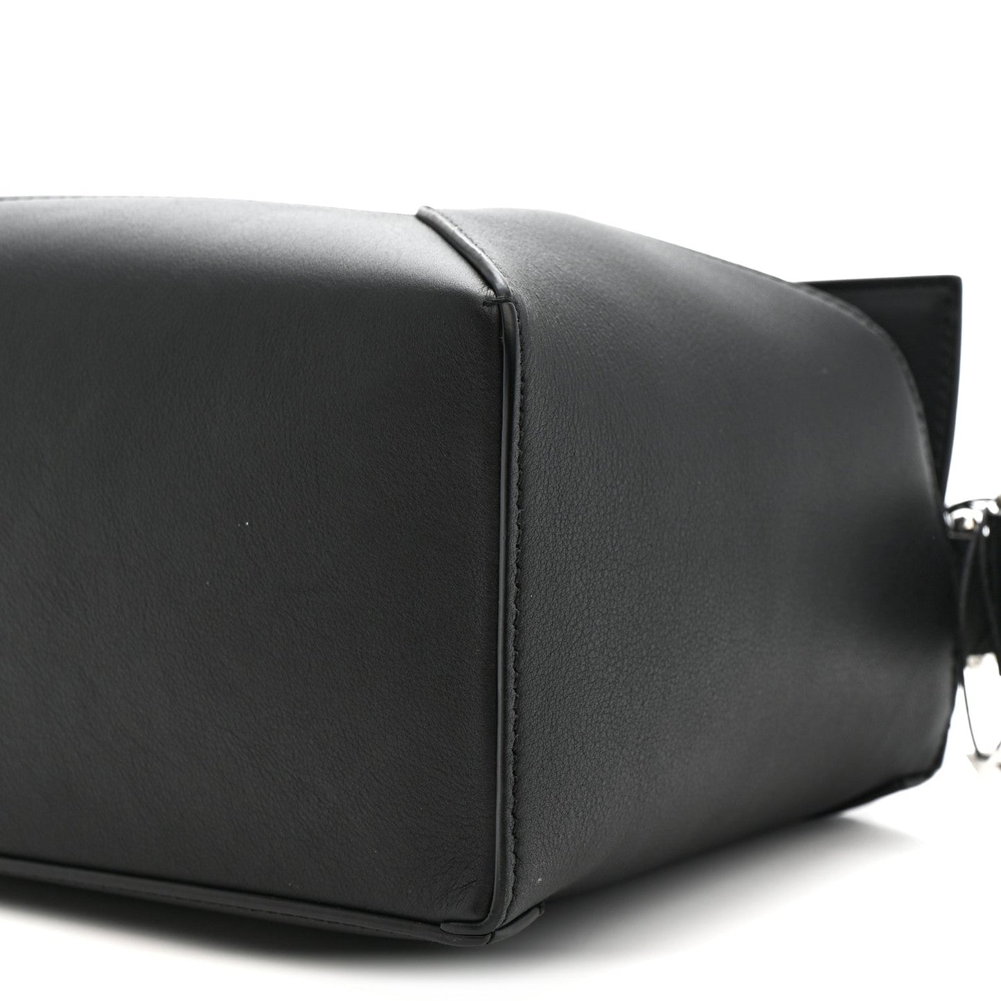 Calfskin Small Puzzle Edge Bag Black