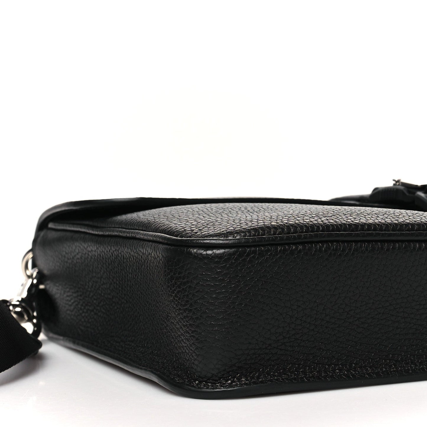 Calfskin Web Medium Business Case Black