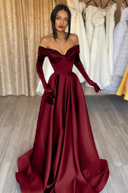 Black Sweetheart Evening Dress A Line With Appliques