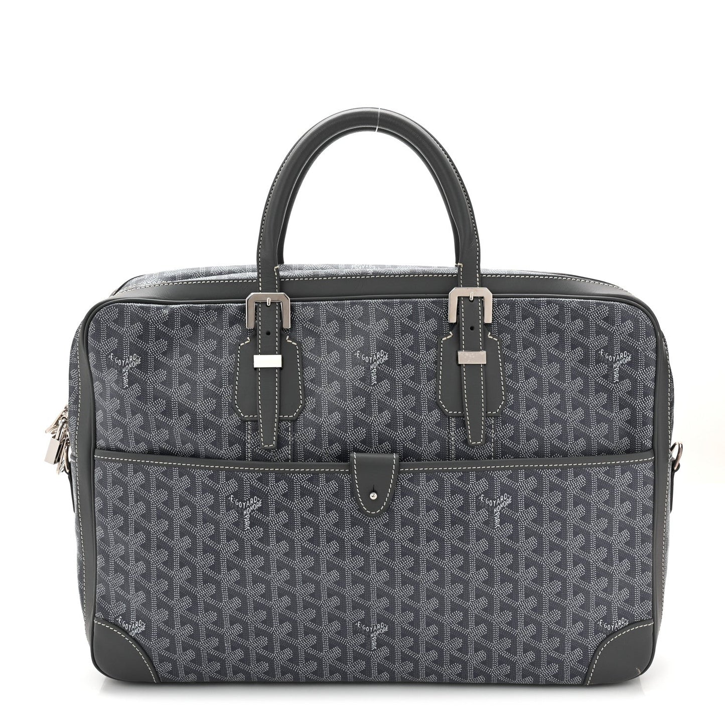 Goyardine Ambassade MM Briefcase Grey