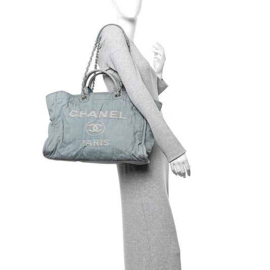 Denim Medium Deauville Tote Light Blue