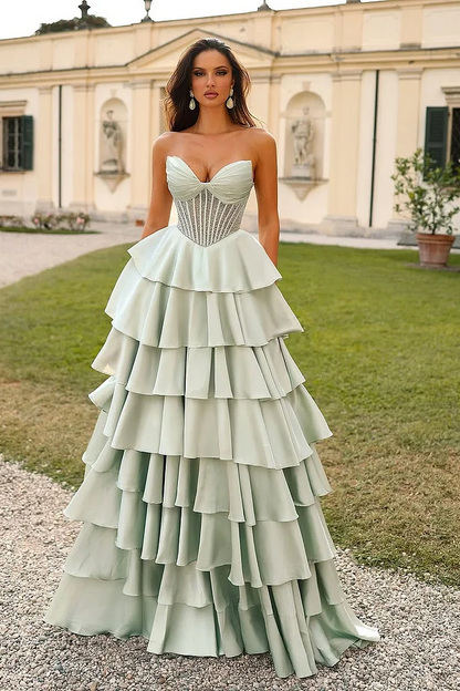Sleeveless Strapless Sweetheart A-Line Prom Dress