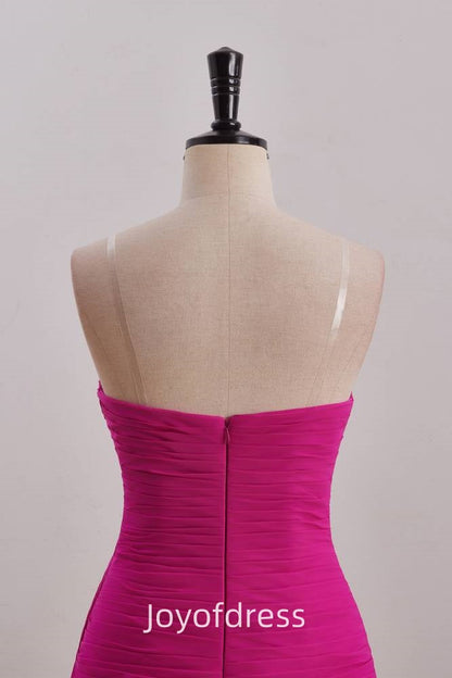 A-Line Sweetheart Strapless Pleated Homecoming Dress