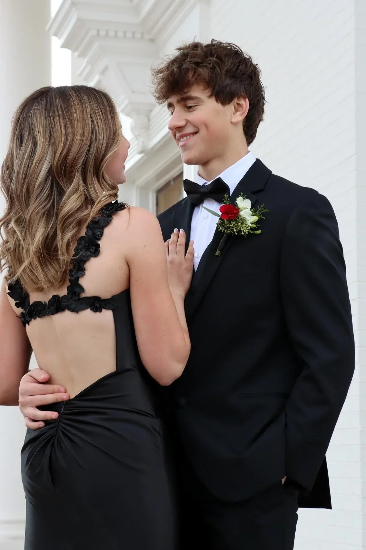 Black Sweetheart Florals Straps Mermaid Party Prom Dress