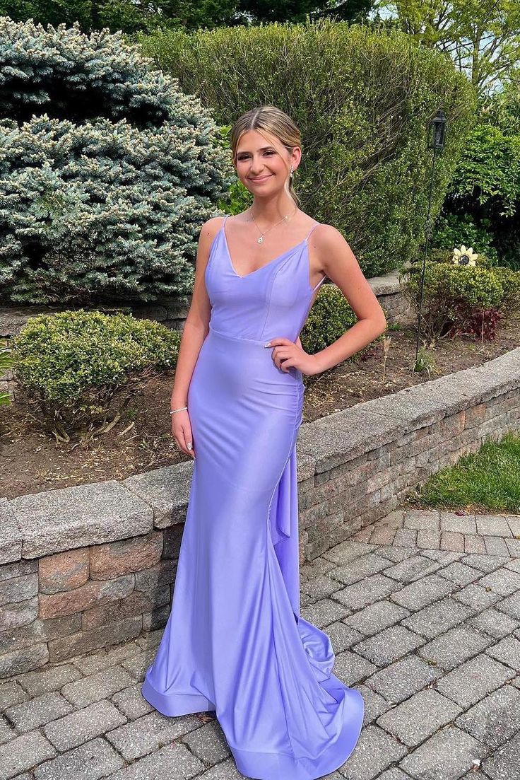 Sexy Mermaid Straps Neckline Backles Blue Long Prom Dress P1626