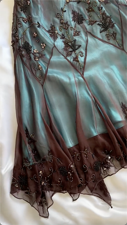 Sexy Mermaid Spaghetti Straps Floor Length Beads Evening Dress Prom Dresses SD1602