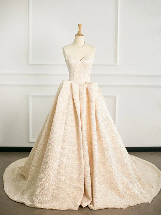 Elegant Sweetheart Neck Satin Long Prom Dresses Ball Gown SH1777