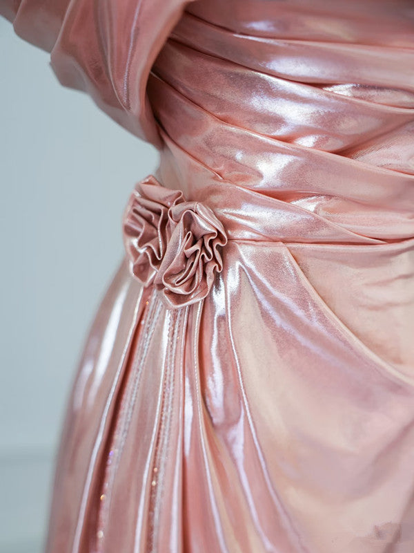 Sexy A Line Off The Shoulder Sequin Pink Long Prom Dresses Evening Gowns S3813