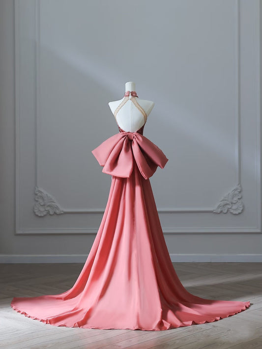 Sexy Mermaid High Neckline Velvet Long Prom Dresses Evening Gowns S3862
