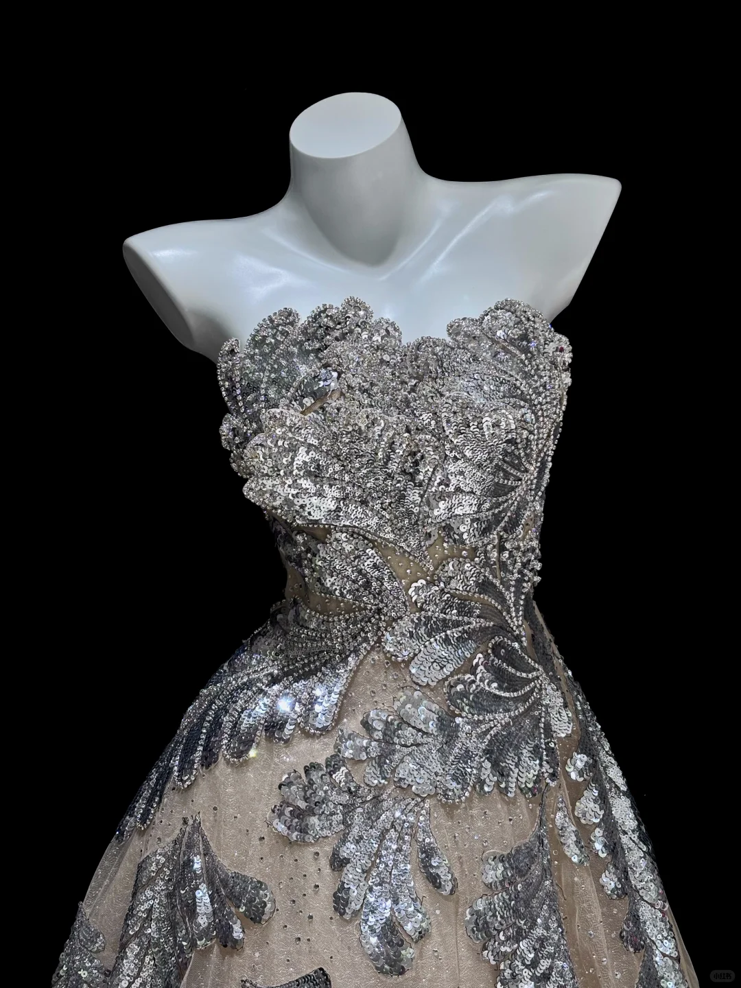 Silver Layered Sequin A Line Sweetheart Neck Apricot Tulle Long Prom Dress Evening Dress SH5007