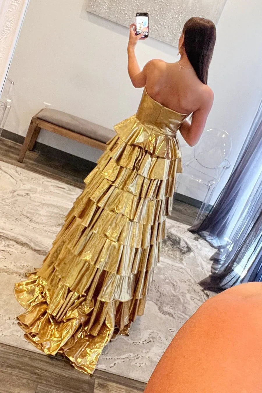 Chic Sweetheart Sleeveless Empire Tiered Party Prom Dress