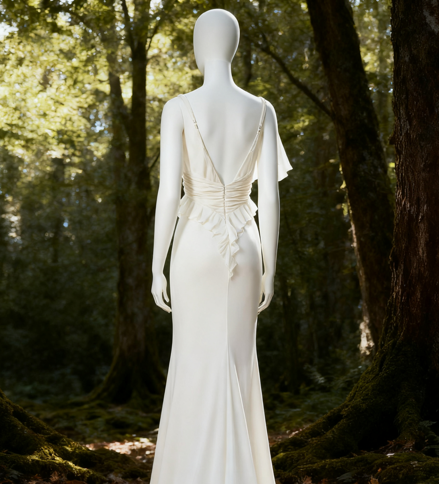 Elegant Ivory Straps A-Line Chiffon Vintage Long Party Dress Evening Gown  D860