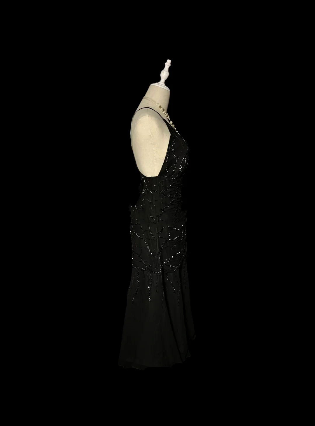 Vintage Mermaid Halter Chiffon Black Formal 7th Grade Homecoming Dresses Middle School Short Prom Dress Hoco Outfits DH1332