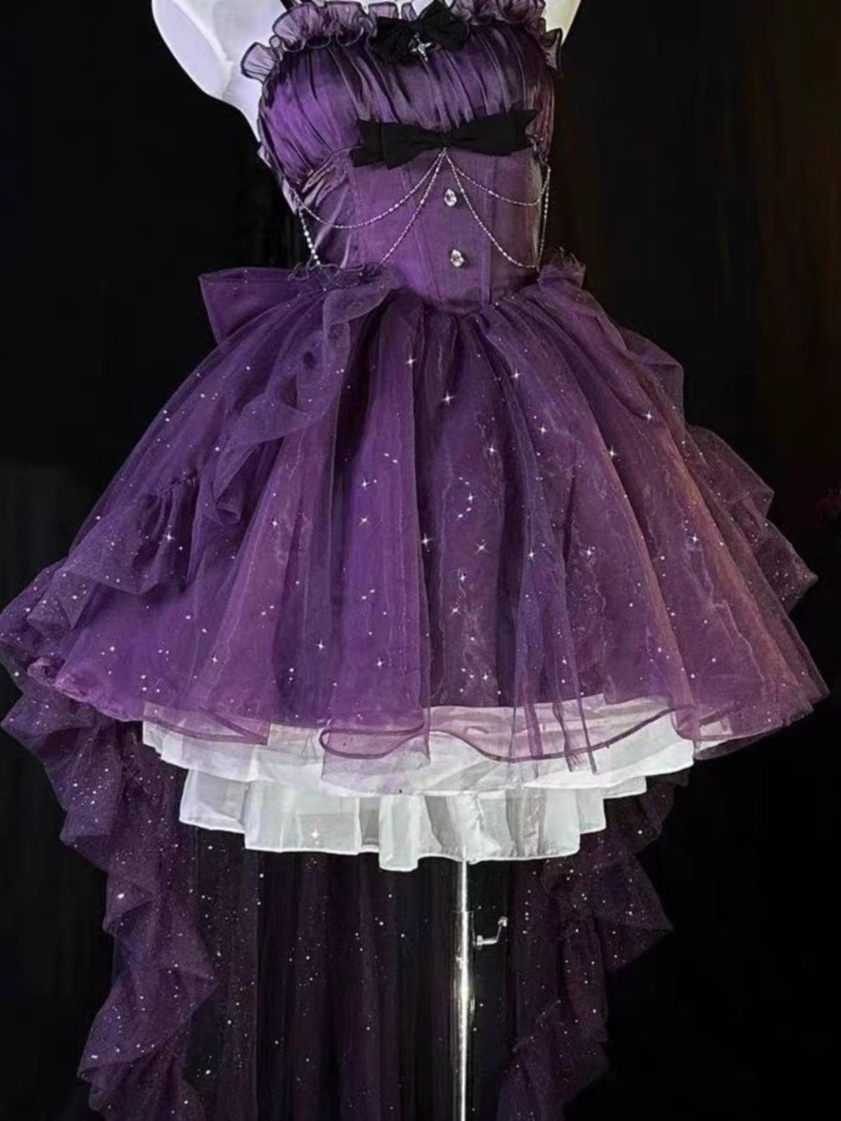 Gothic Ball Gown Spaghetti Straps Grape Short Mini Formal 8th Grade Homecoming Dresses Middle School Cocktail Dress Hoco Outfits Lolita Dress DH1635