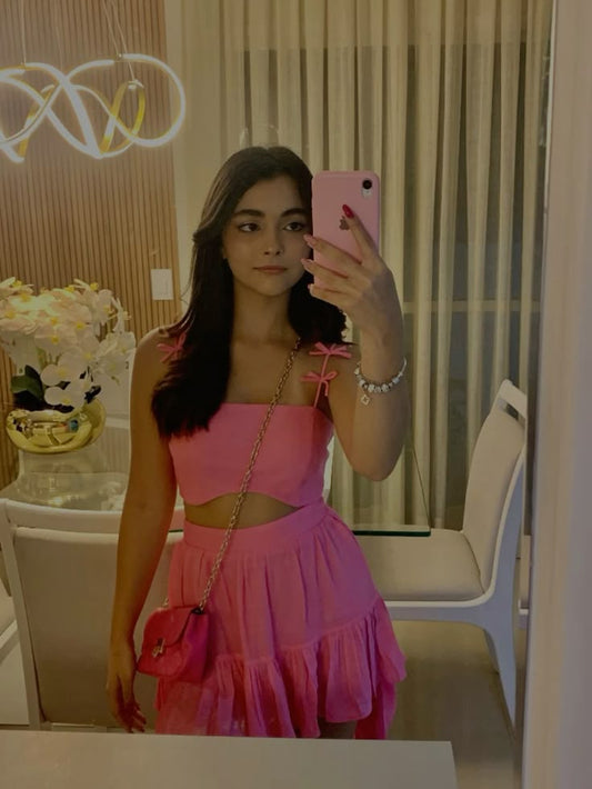 Classy A line Spaghetti Straps Pink Satin Short Mini Formal 8th Grade Homecoming Dresses Middle School Hoco Court Dress 20th Birthday Dress Hoco Outfits DH1740
