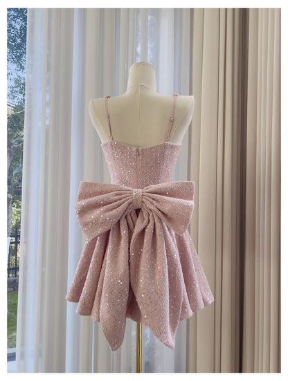 Modest A line Square Pink Short Mini Formal 8th Grade Homecoming Dresses Middle School Short Cocktail Dress Hoco Outfits DH1994