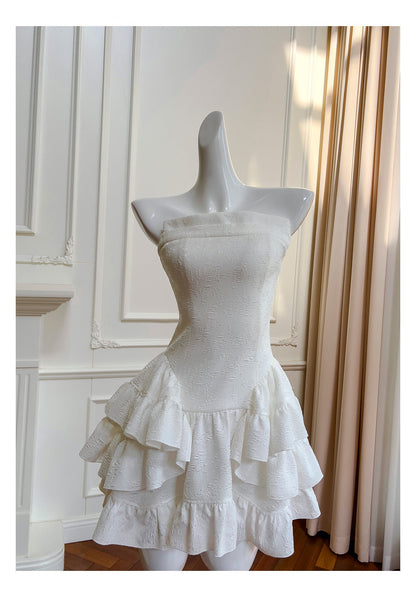 Modest A Line Spaghetti Straps White Satin Formal 8th Grade Homecoming Dresses Middle School Short Birthday Gowns Graduation Dress Hoco Outfits DH2107