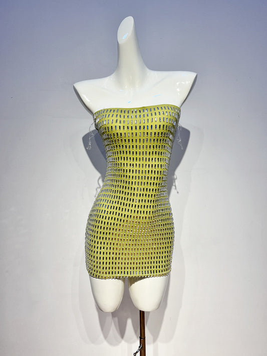 Sexy Sheath Strapless Green Tight Formal Homecoming Dresses 18th Birthday Outfits Graduation Dress Short Mini Hoco Dresses DH2547