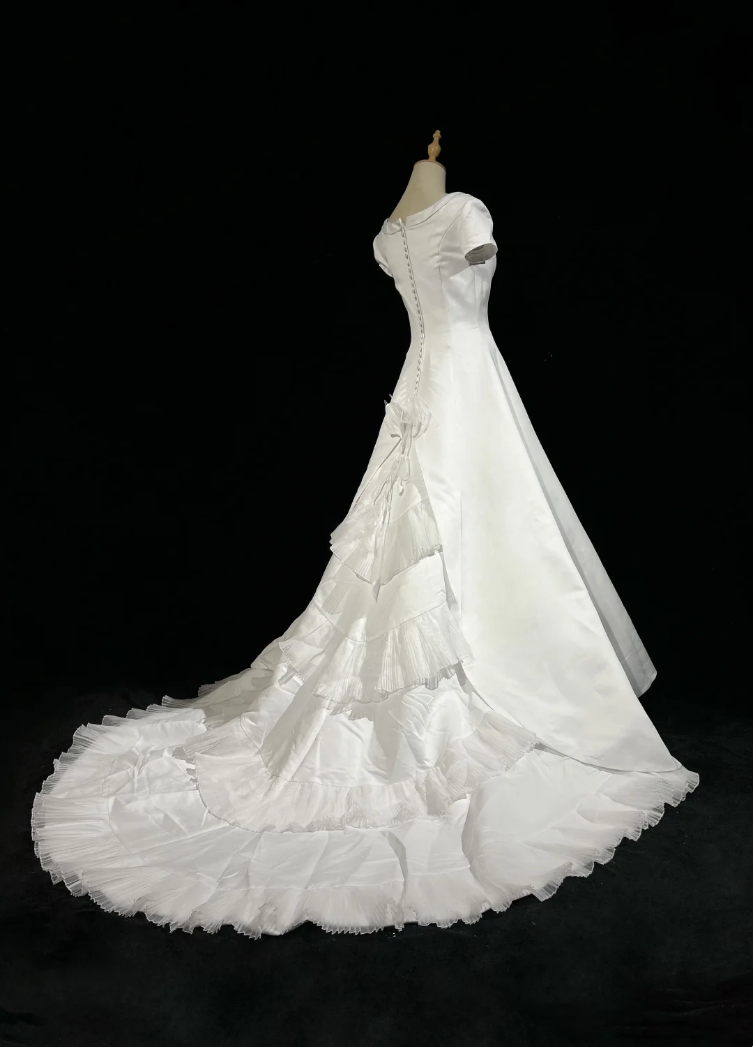Vintage Wedding Dress 1950s 1940s Ball Gown Square Neck Lace White Long Wedding Dresses Bridal Gowns Brides Gown DH528