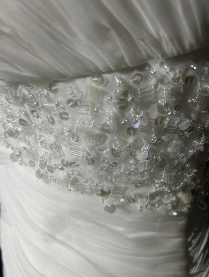 Retro Wedding Dress 1950s 1940s Mermaid One Shoulder Chiffon White Long Wedding Dresses Bridal Gowns Brides Gown DH554