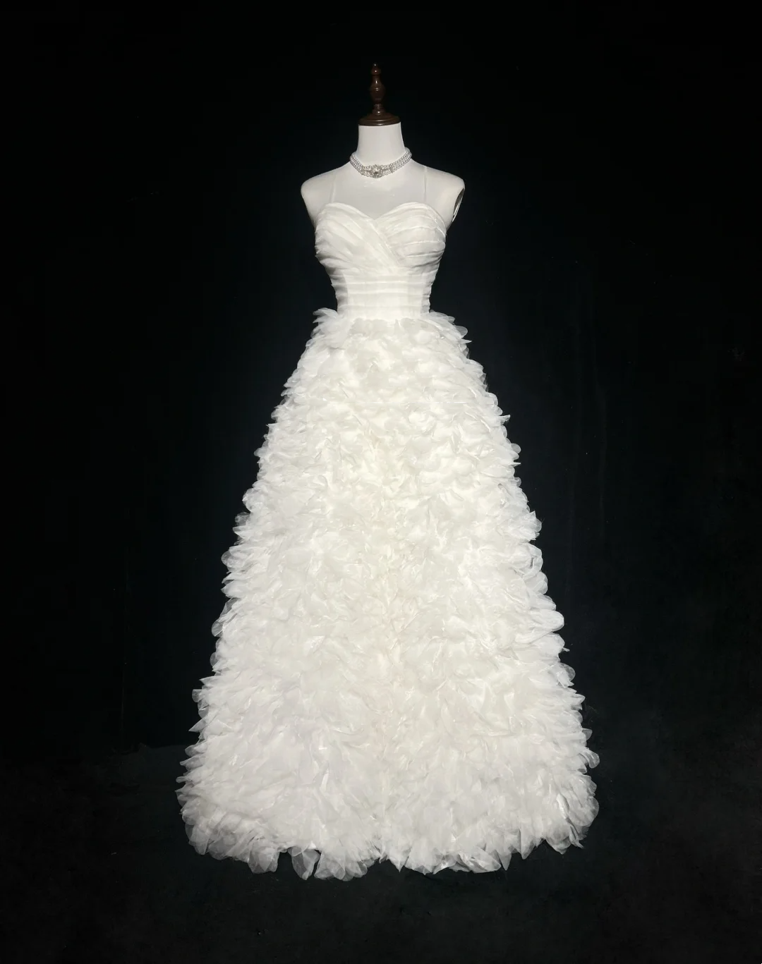 Vintage Wedding Dress 1970s Ball Gown Spaghetti Straps Tulle White Long Wedding Dresses Bridal Gowns Elegant Brides Gown DH565